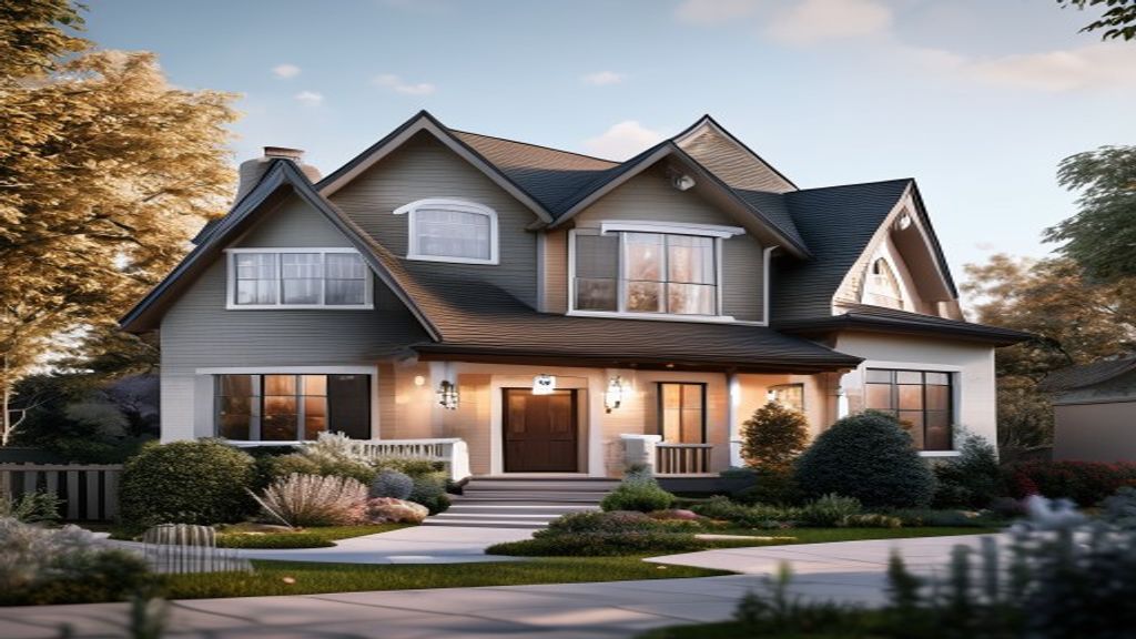 Family holding keys in front of a newly purchased home, celebrating their new house purchase