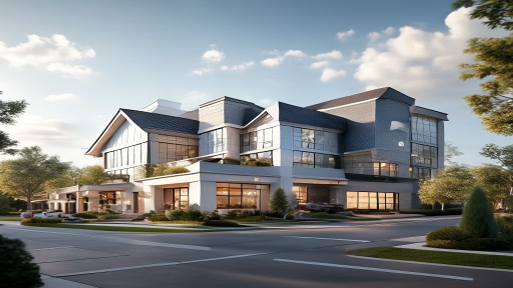 Professional commercial real estate listings featuring office spaces retail properties and industrial buildings