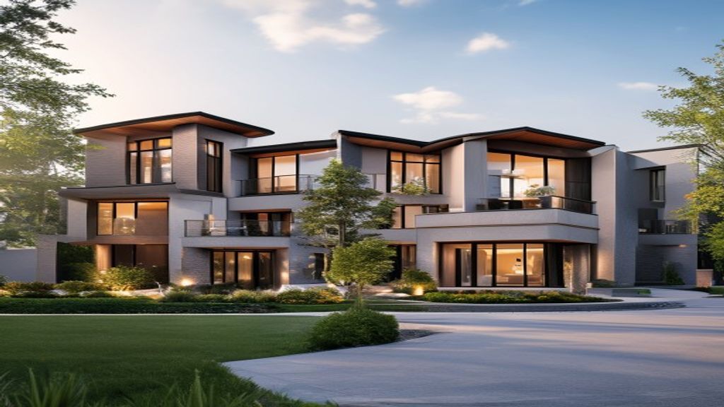 Elegant modern luxury new build homes featuring sleek architecture, spacious interiors, and premium finishes.