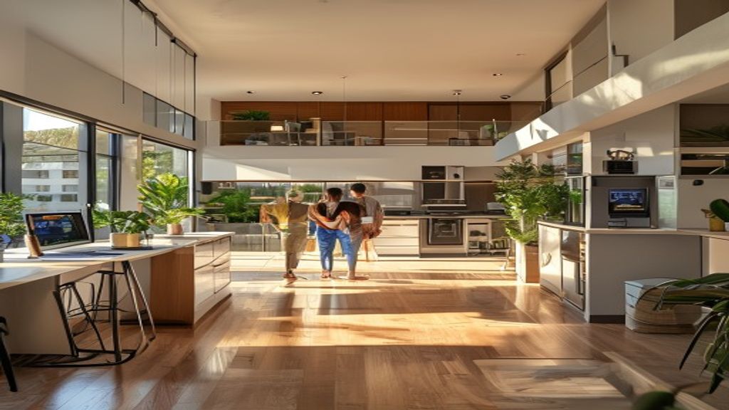 Modern new build homes for sale with spacious interiors, sleek design, and a landscaped garden