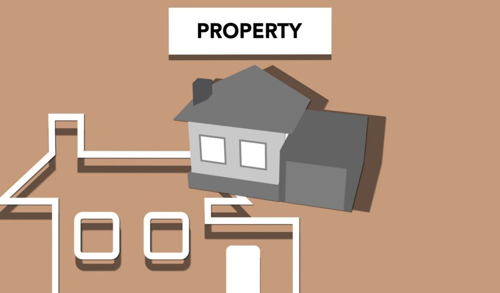 Diagram of key factors influencing residential property value: location, size, condition, and market trends.
