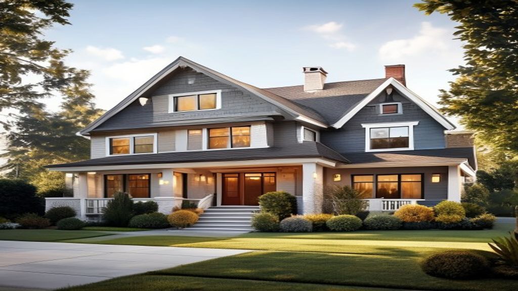 A bright suburban home for sale, showcasing spacious living areas and a well‑maintained yard