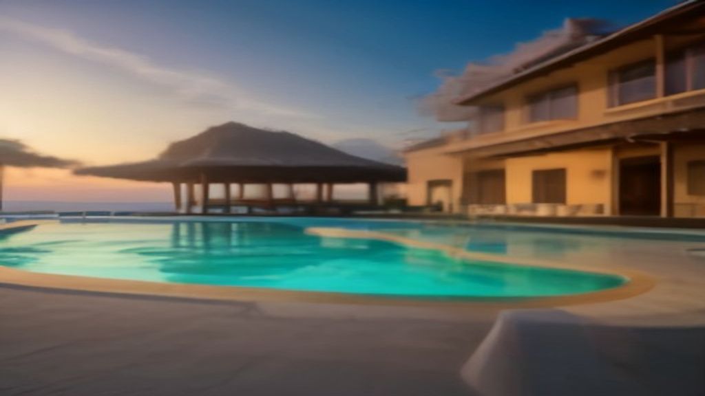 Luxurious beachfront view at Amrit Ocean Resort with turquoise waters and palm-lined pool