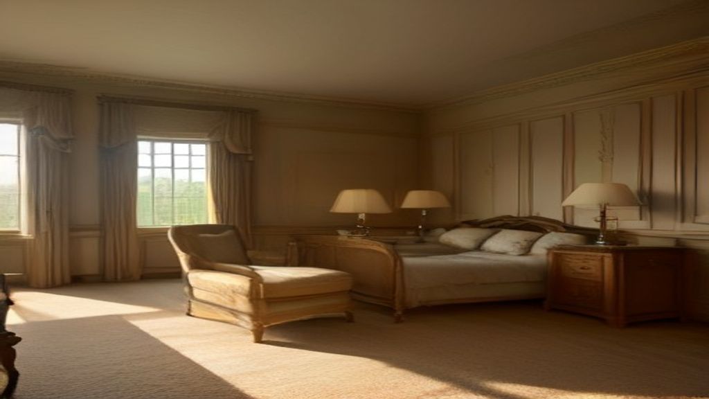 Elegant luxury country home surrounded by rolling hills, stone façade and expansive gardens