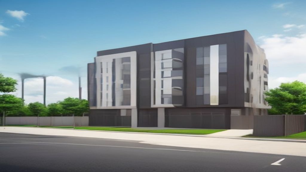 A modern neighborhood of new housing developments with green spaces and diverse architectural styles.